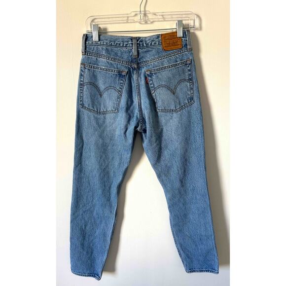 Levi's Vintage 90s Wedgie Distressed Denim Jeans Blue Size 26 - Picture 3 of 10